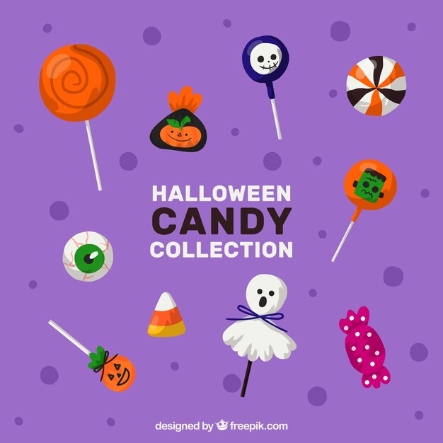 Set de caramelos deliciosos de halloween 