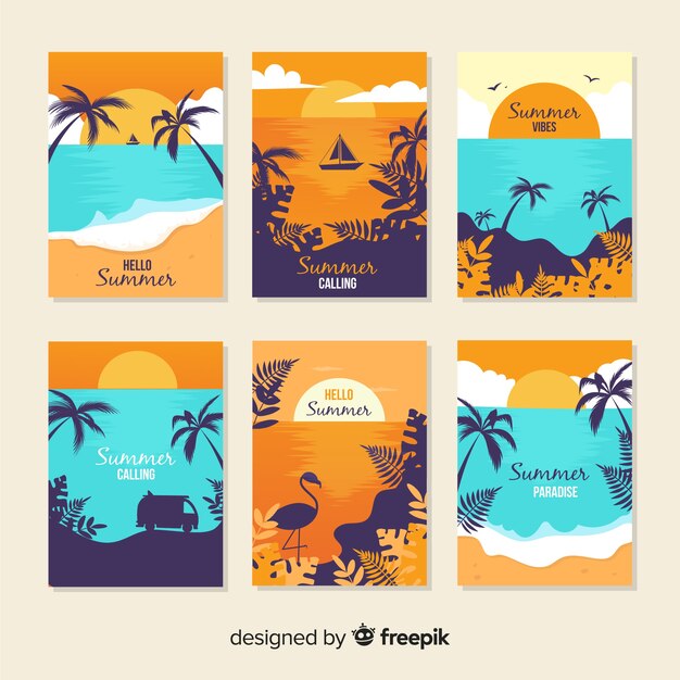 Set de cartas veraniegas