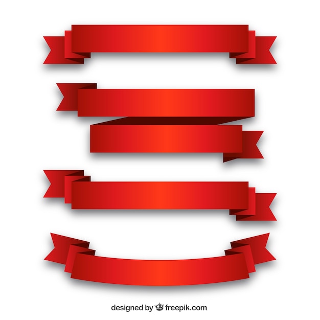 Set de cintas rojas