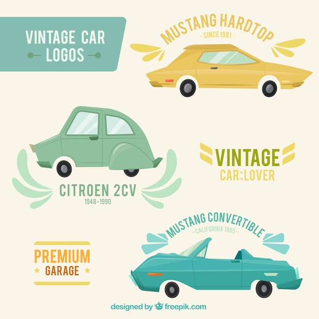 Set de coches vintage