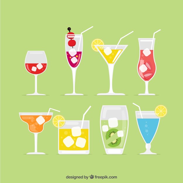 Set de cócteles de verano refrescantes