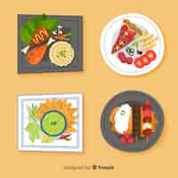 Vector gratuito set de comidas