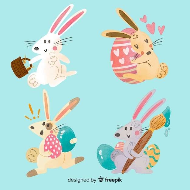 Set de conejitos de pascua