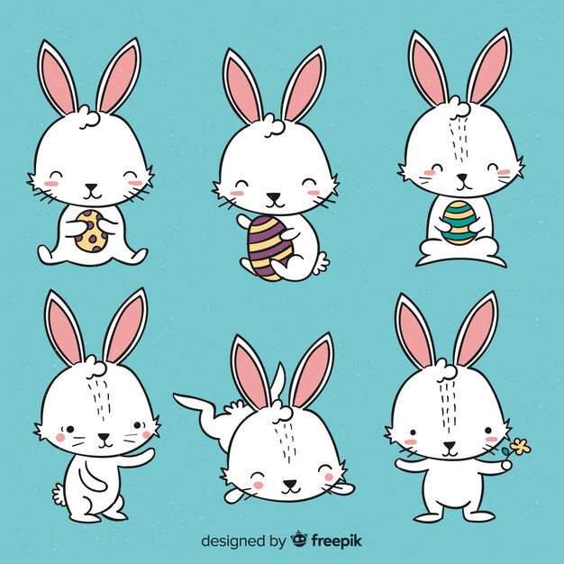 Set de conejitos de pascua