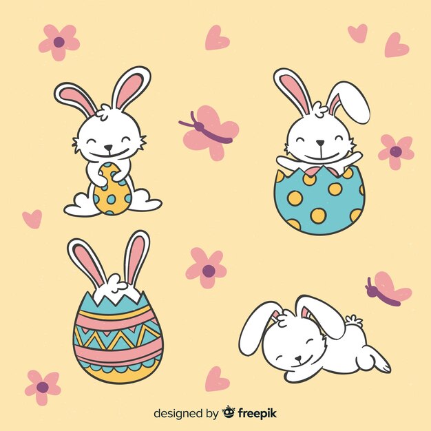 Set de conejitos de pascua