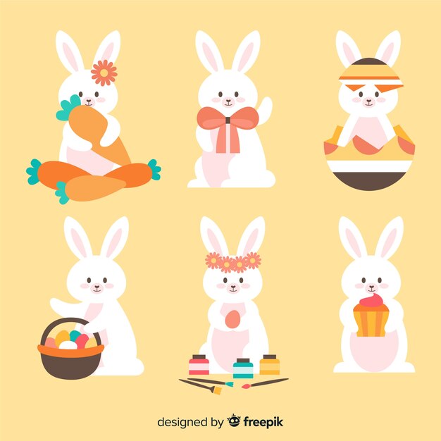 Set de conejitos de pascua
