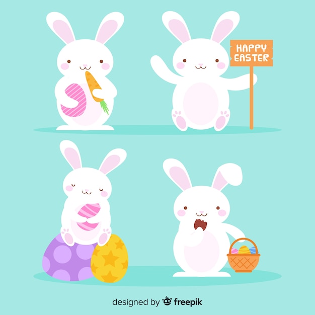 Set de conejitos de pascua