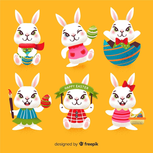 Set de conejitos de pascua