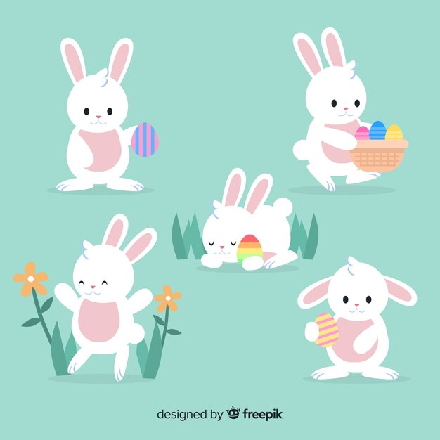 Set de conejitos de pascua