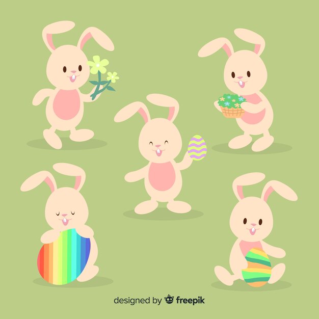 Set de conejitos de pascua