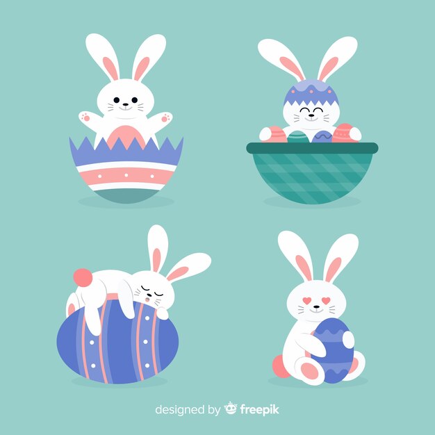 Set de conejitos de pascua