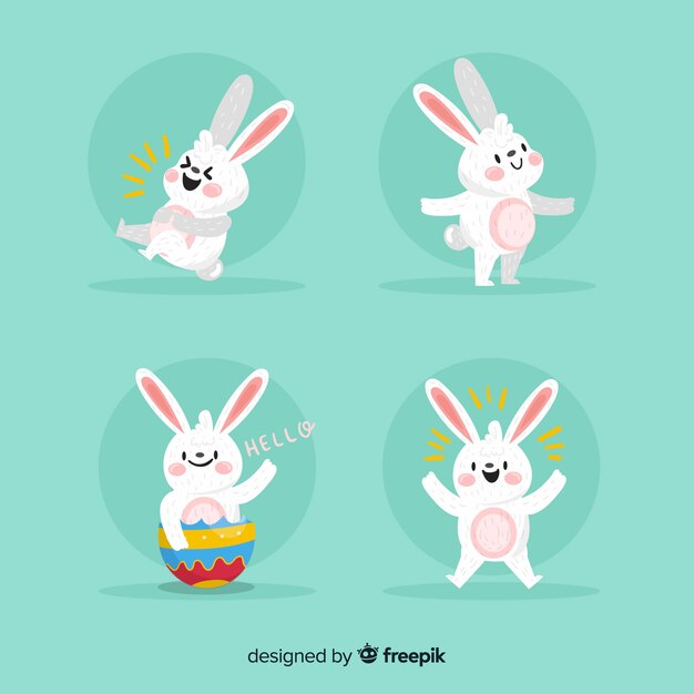 Set de conejitos de pascua