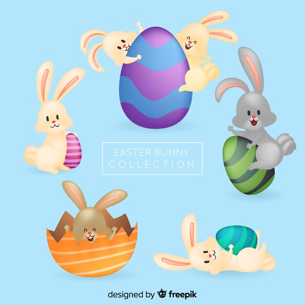 Set de conejitos de pascua