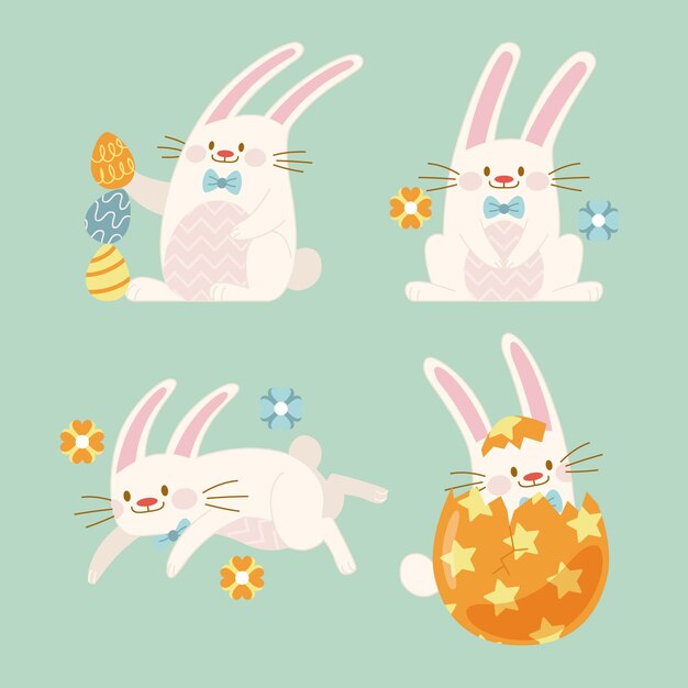Set de conejitos de pascua