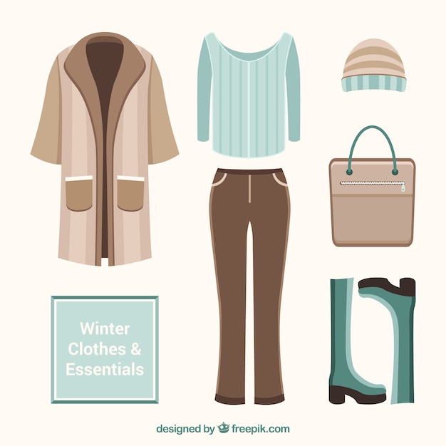 Set de conjunto de invierno con accesorios 