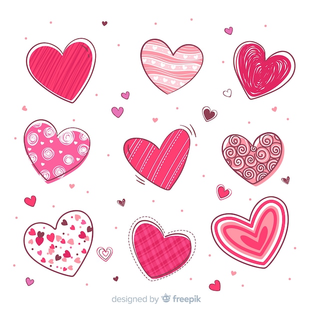 Vector gratuito set de corazones