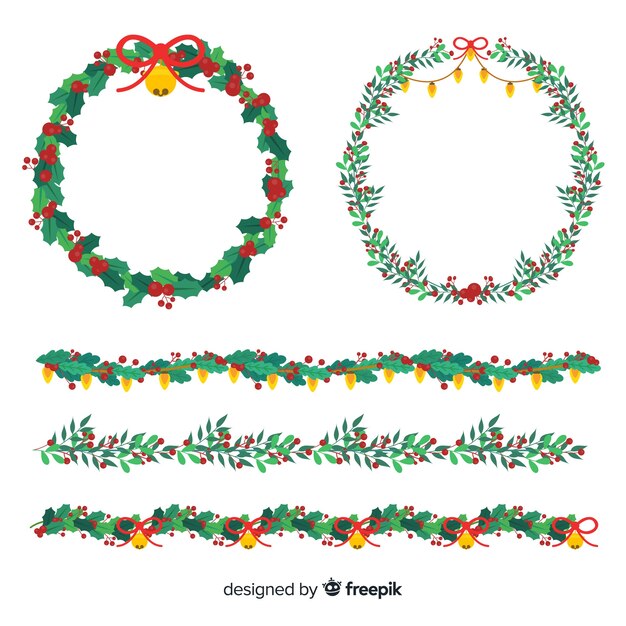 Set de coronas de navidad