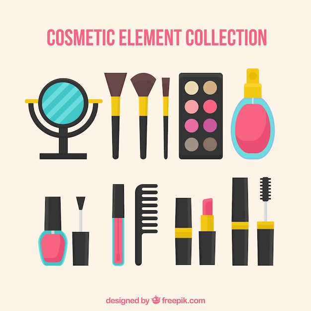 Vector gratuito set de cosméticos