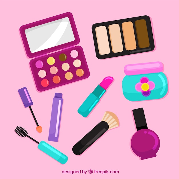 Vector gratuito set de cosméticos