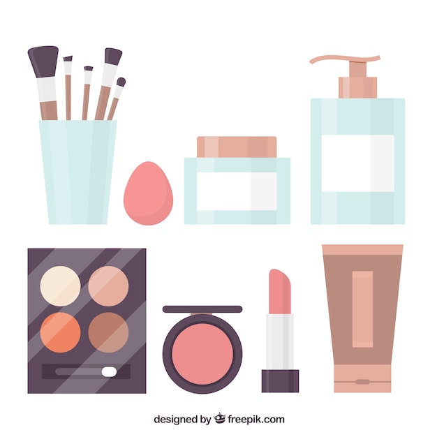 Vector gratuito set de cosméticos