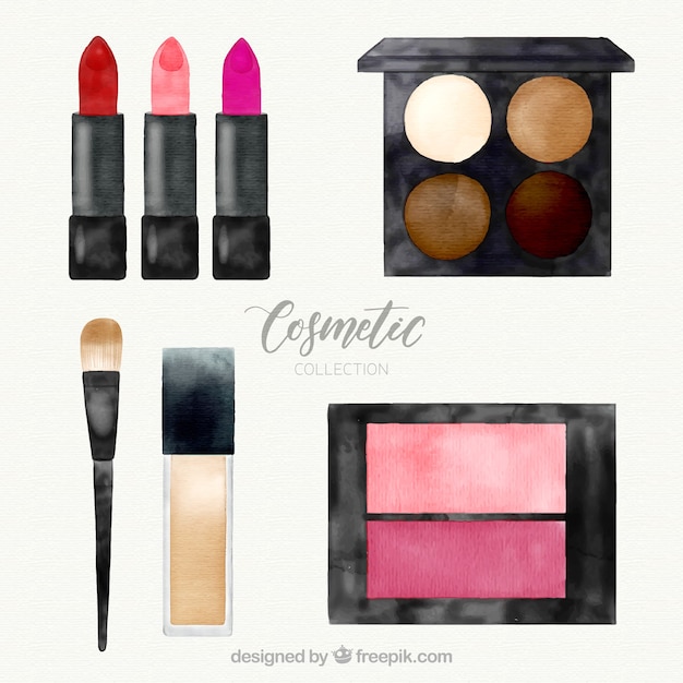 Vector gratuito set de cosméticos