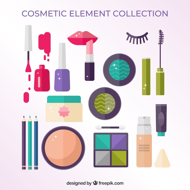 Vector gratuito set de cosméticos