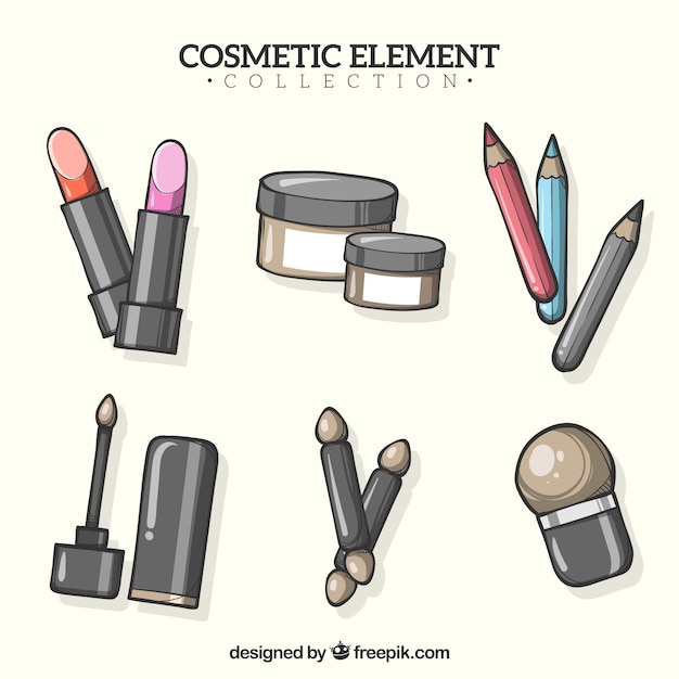 Vector gratuito set de cosméticos