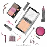 Vector gratuito set de cosméticos