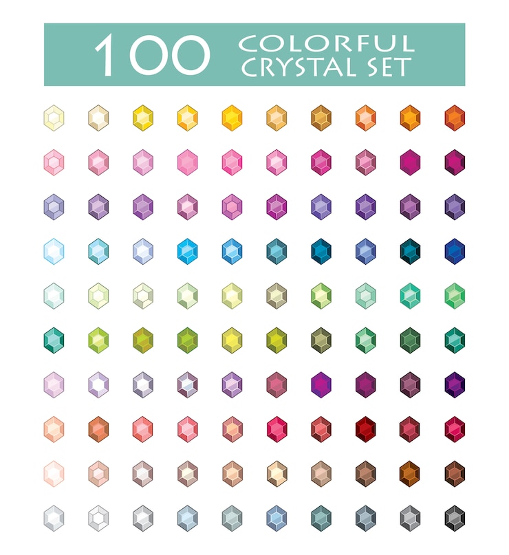 Vector gratuito set de cristales a color