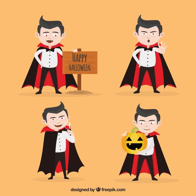 Set de cuatro vampiros 
