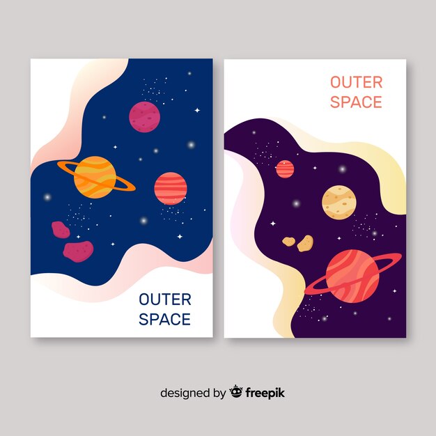 Set de cubiertas del espacio exterior