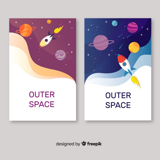 Set de cubiertas del espacio exterior