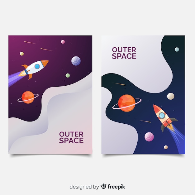 Set de cubiertas del espacio exterior