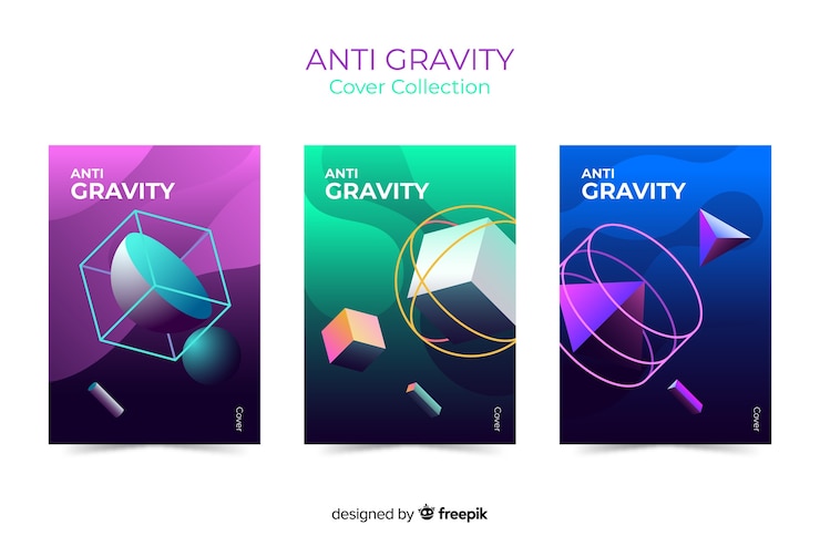 Vector gratuito set de cubiertas de ingravidez