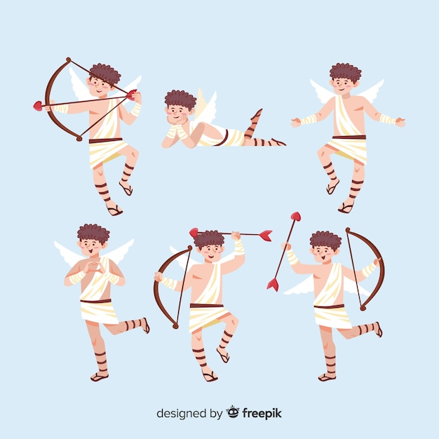 Vector gratuito set de cupidos