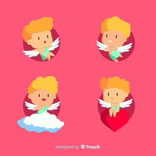 Vector gratuito set de cupidos