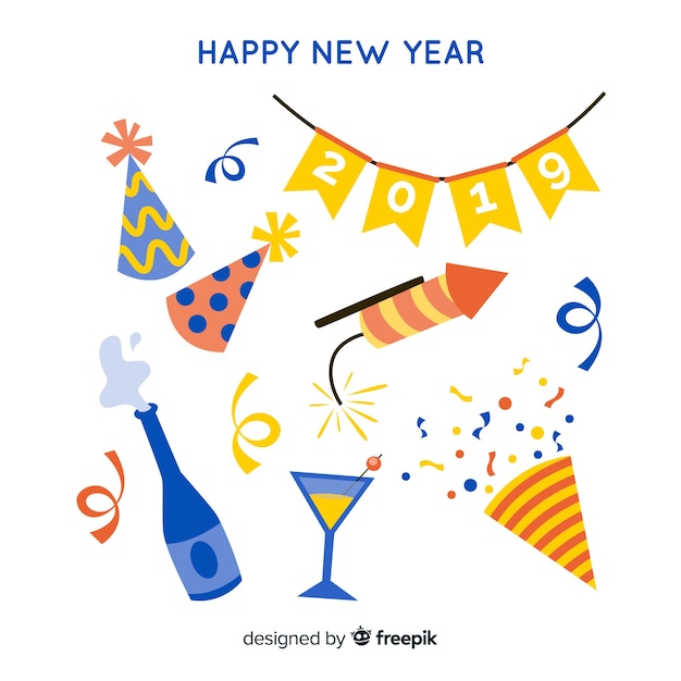 Set de decoración de año nuevo 2019