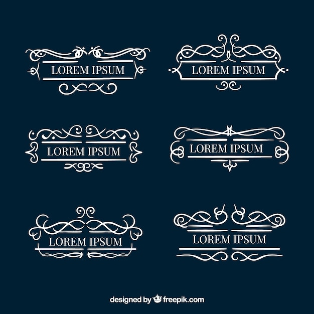 Vector gratuito set de decorativos monogramas