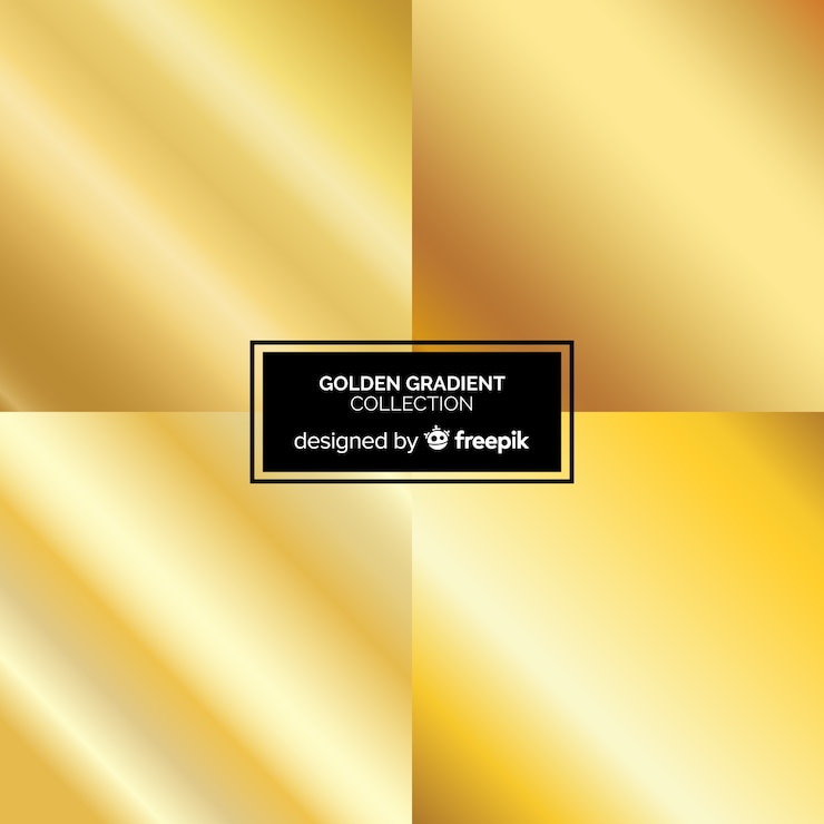 Vector gratuito set de degradados dorados