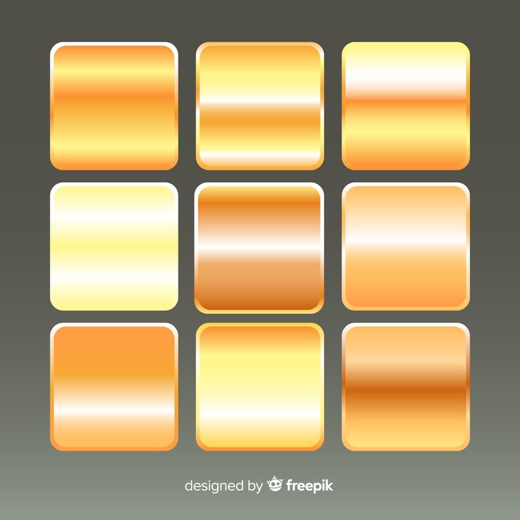 Vector gratuito set de degradados dorados