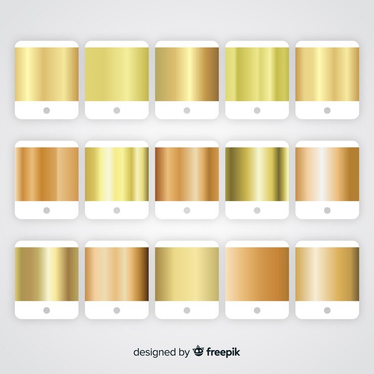Vector gratuito set de degradados dorados
