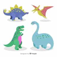 Vector gratuito set de dinosaurios