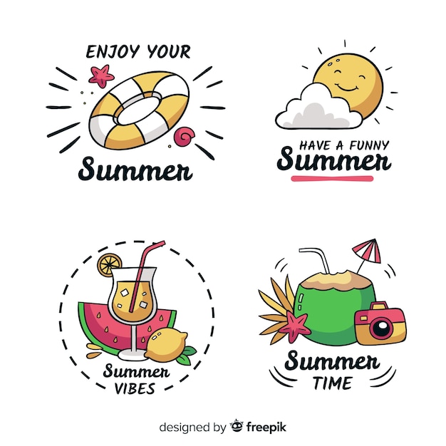 Set de distintivos de verano
