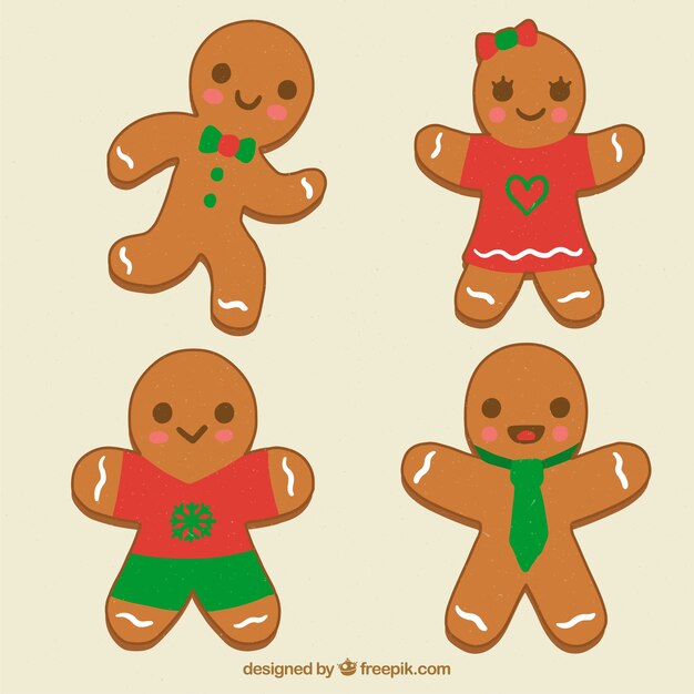 Set de divertidas galletas de jengibre