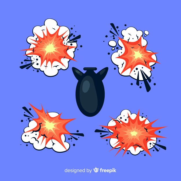Set de efectos de explosiones de bombas