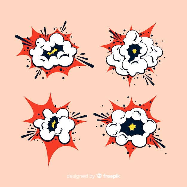 Set de efectos de explosiones de bombas