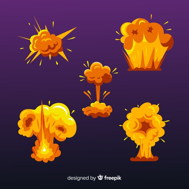 Set de efectos de explosiones de bombas