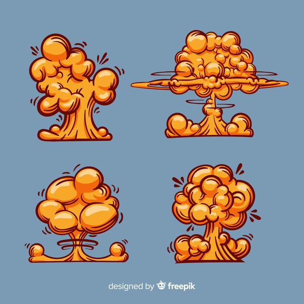 Set de efectos de explosiones de bombas