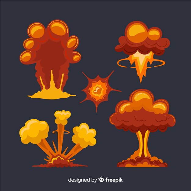 Set de efectos de explosiones de bombas