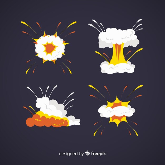 Set de efectos de explosiones de bombas